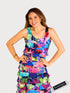 CHACHA Ruffle Knee length PRINTED Dress - D2760